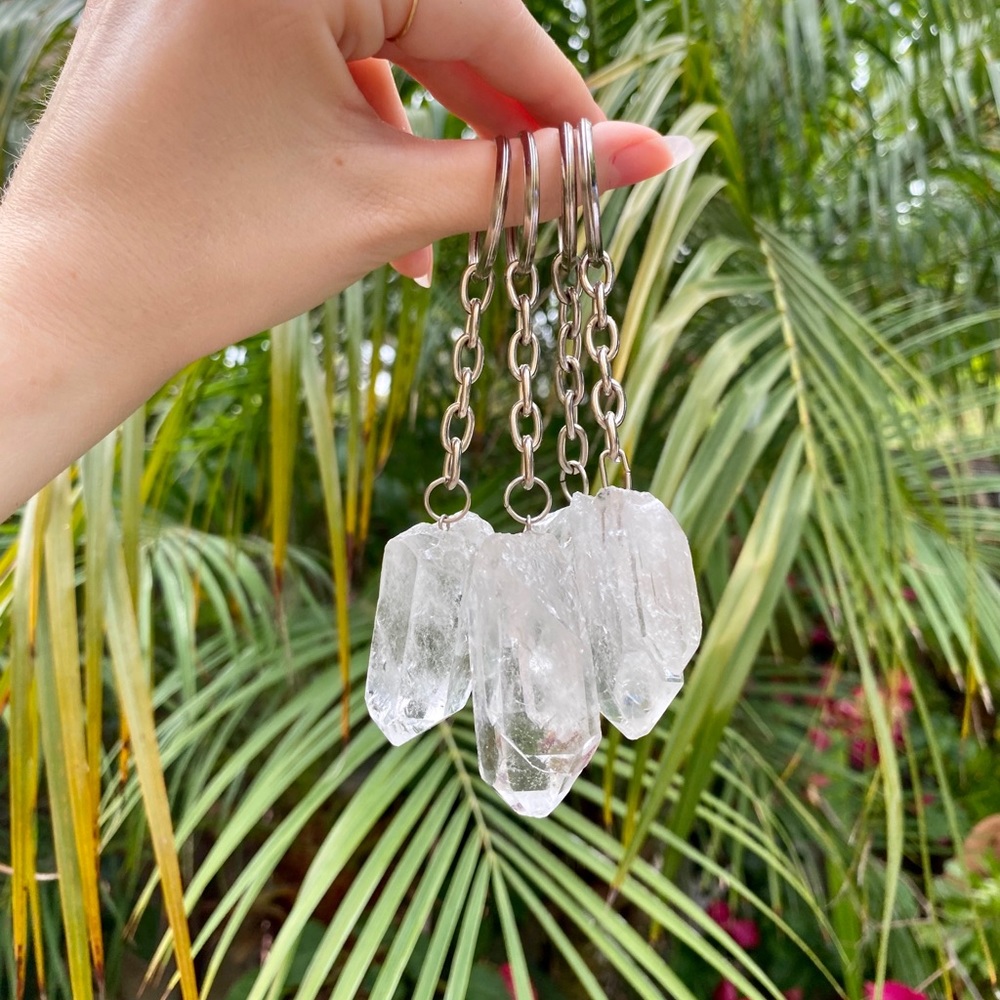 Brazilian Quartz Crystal Key Chain - Picture 4 of 6
